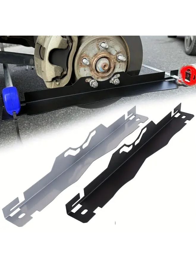 مجموعة أدوات محاذاة العجلات السوداء 2 قطعة مع أشرطة القياس لضبط مقدمة السيارة بنفسك - Image 4